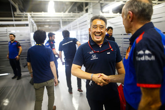 Masashi Yamamoto, Genel Müdür, Honda Motorsport, ve Franz Tost, Takım Patronu, Scuderia Toro Rosso