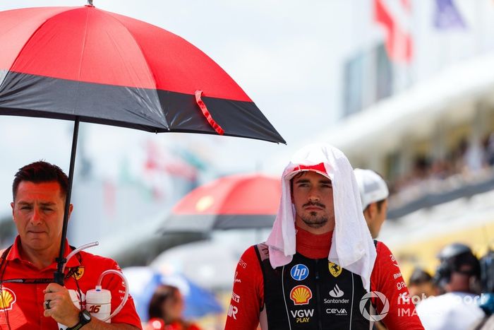 Charles Leclerc, Scuderia Ferrari, en parrilla
