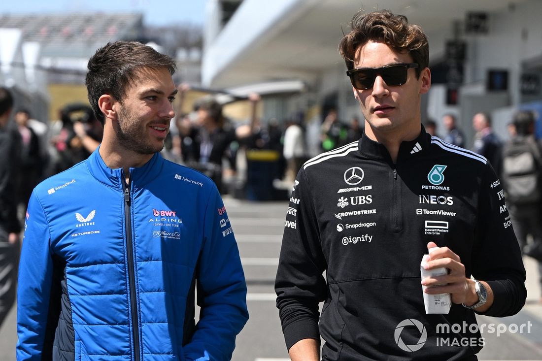 George Russell, Mercedes, Pierre Gasly, Alpine