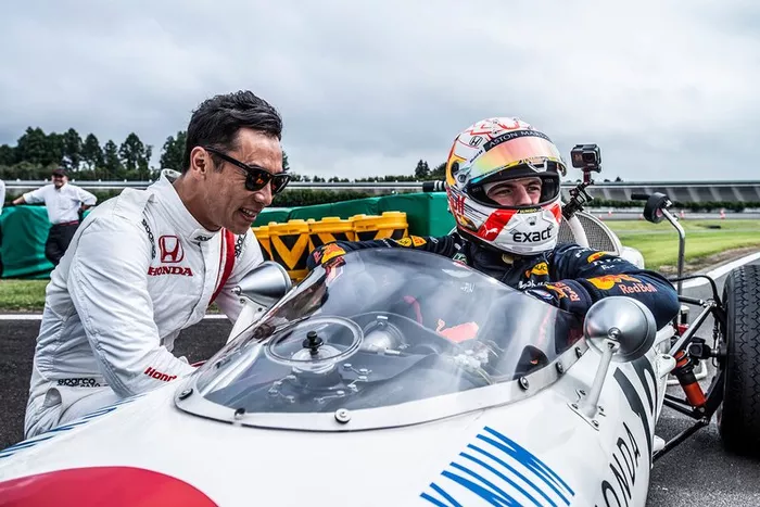 Max Verstappen, Honda RA272 with Takuma Sato