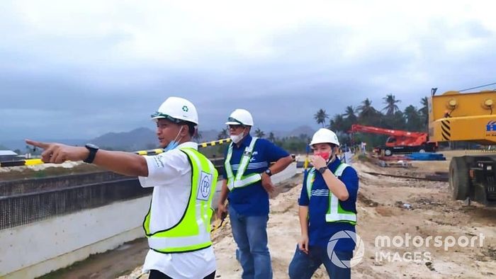 Obras en el Mandalika International Sreet Circuit, de Indonesia
