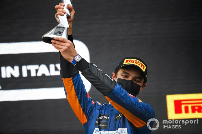 Podio: tercer lugar Lando Norris, McLaren