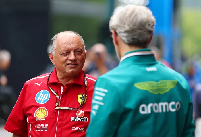 Mike Krack, Aston Martin F1 Team Chief Trackside Officer, Frederic Vasseur, Ferrari