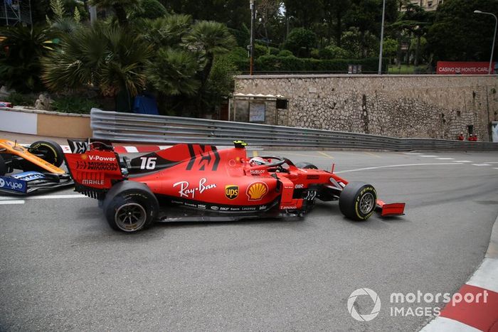 Charles Leclerc, Ferrari SF90, Lando Norris, McLaren MCL34