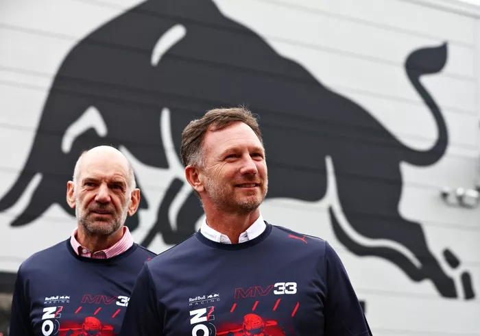 Adrian Newey, jefe técnico de Red Bull Racing, Christian Horner, director de Red Bull Racing