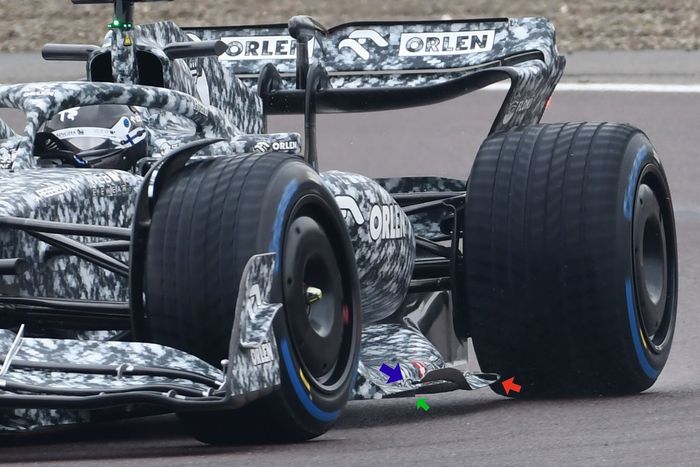 Detalle del suelo del Alfa Romeo C42