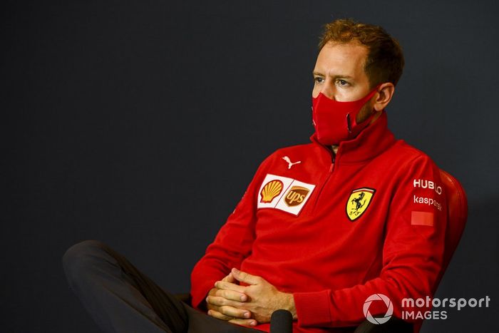 Sebastian Vettel, Ferrari en la conferencia de prensa