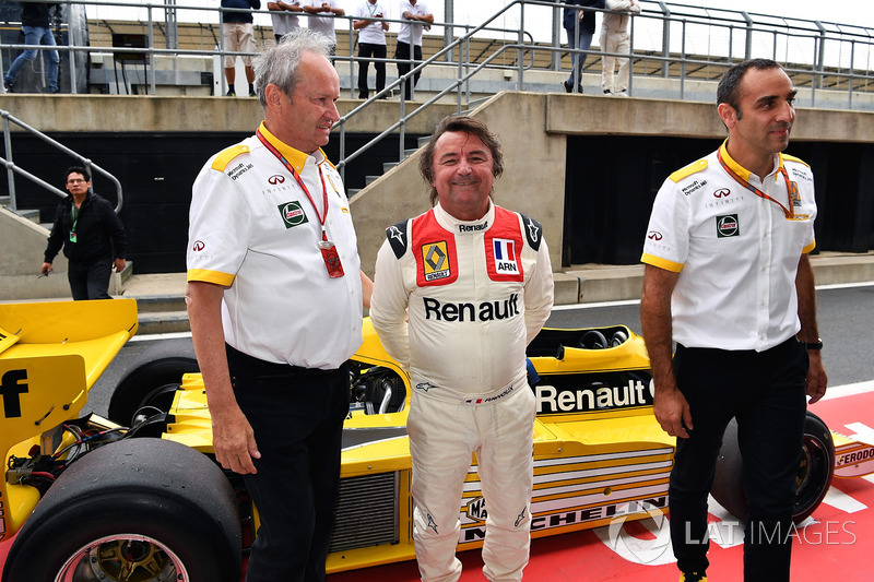 Jerome Stoll, Director of Renault Sport F1, René Arnoux, Cyril Abiteboul, Renault Sport F1 Managing 