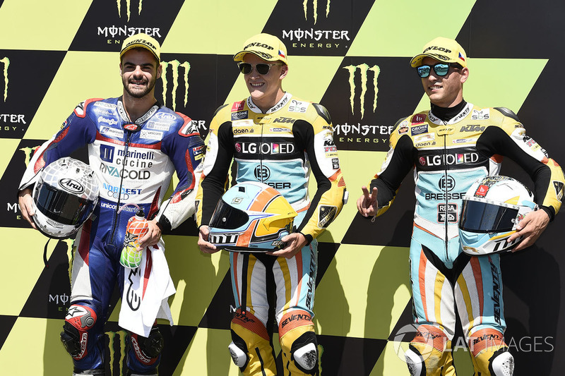 Polesitter Gabriel Rodrigo, RBA Racing Team, second place Romano Fenati, Marinelli Rivacold Snipers,