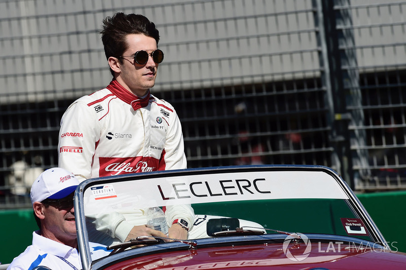 Charles Leclerc, Sauber on the drivers parade