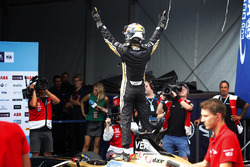 Jean-Eric Vergne, Techeetah, celebrates in Parc Ferme after winning the championship