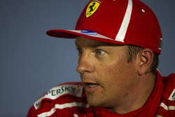 Kimi Raikkonen, Ferrari, nella conferenza stampa