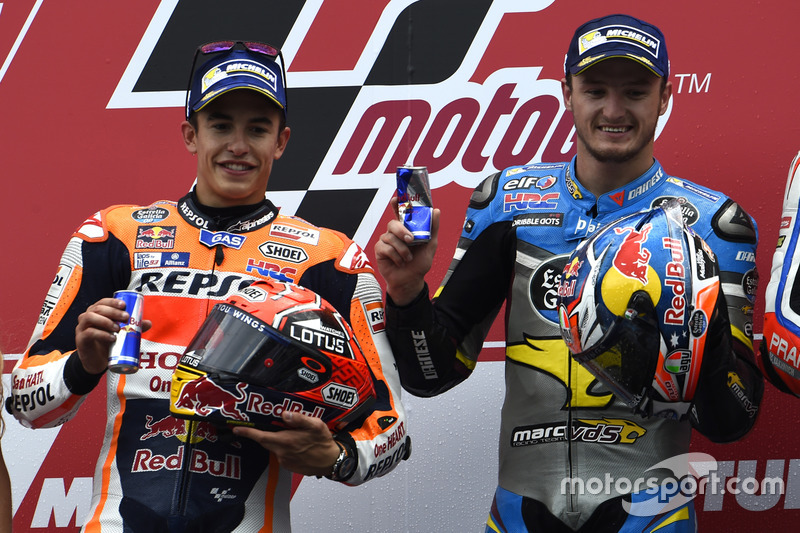 Podium: ganador, Jack Miller, Marc VDS Racing Honda, segundo, Marc Márquez, Repsol Honda Team