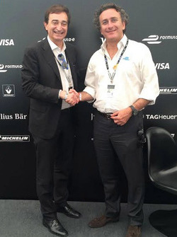 Alejandro Agag, fórmula y CEO, Marco Borradori, alcalde de Lugano