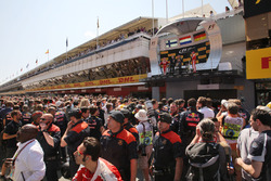 Podium: ganador, Max Verstappen, Red Bull Racing, segundo, Kimi Raikonnen, Scuderia Ferrari, tercero
