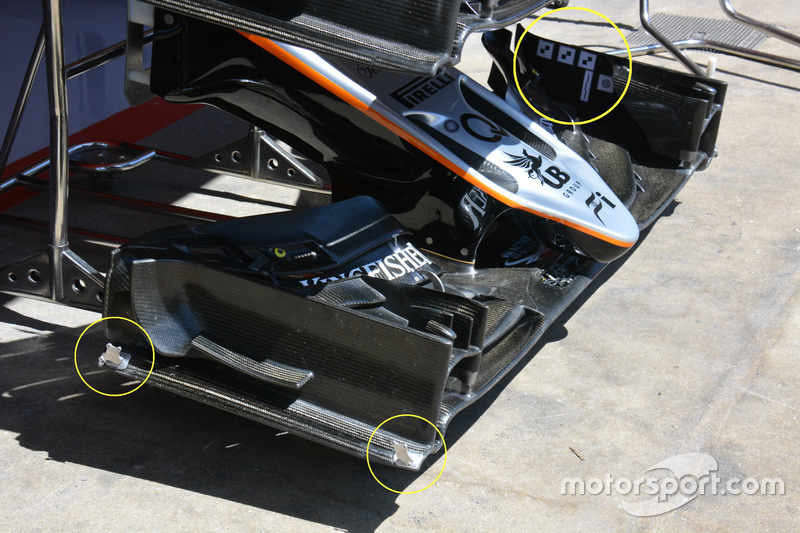 Sahara Force India F1 VJM09 front wing detail