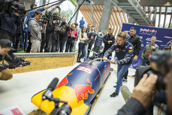 Daniil Kvyat, Red Bull Racing takes part in a bobsled practice session