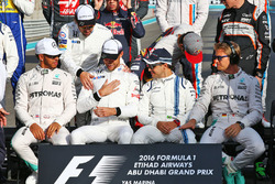 Lewis Hamilton, Mercedes AMG F1; Fernando Alonso, McLaren; Jenson Button, McLaren; Felipe Massa, Wil