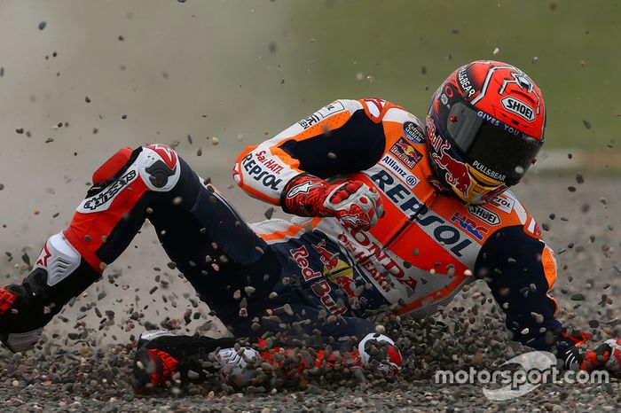 Marc Marquez, Repsol Honda Team, crash