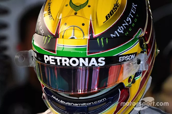 Helmet of Lewis Hamilton, Mercedes