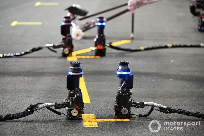 Cañones de rueda en boxes