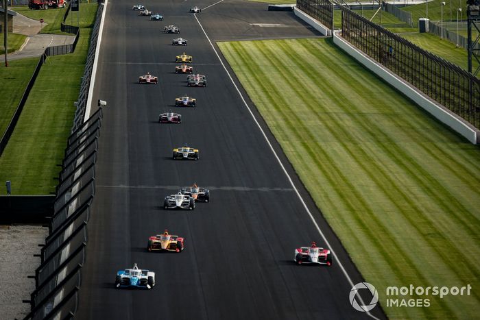 Alex Palou, Chip Ganassi Racing Honda, Ryan Hunter-Reay, Andretti Autosport Honda, Simona De Silvestro, Paretta Autosport Chevrolet