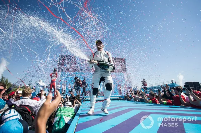 Ganador, Sam Bird, Envision Virgin Racing celebra