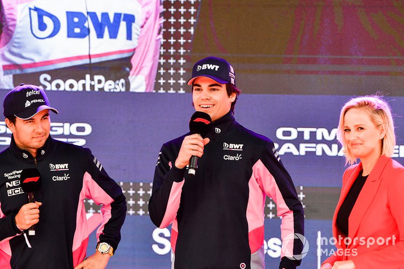 Sergio Perez, Racing Point and Lance Stroll, Racing Point at the Federation Square event