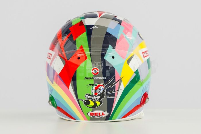 El casco de Antonio Giovinazzi, Alfa Romeo Racing