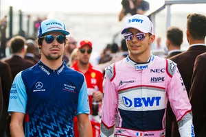 Lance Stroll, Williams Racing et Esteban Ocon, Racing Point Force India 
