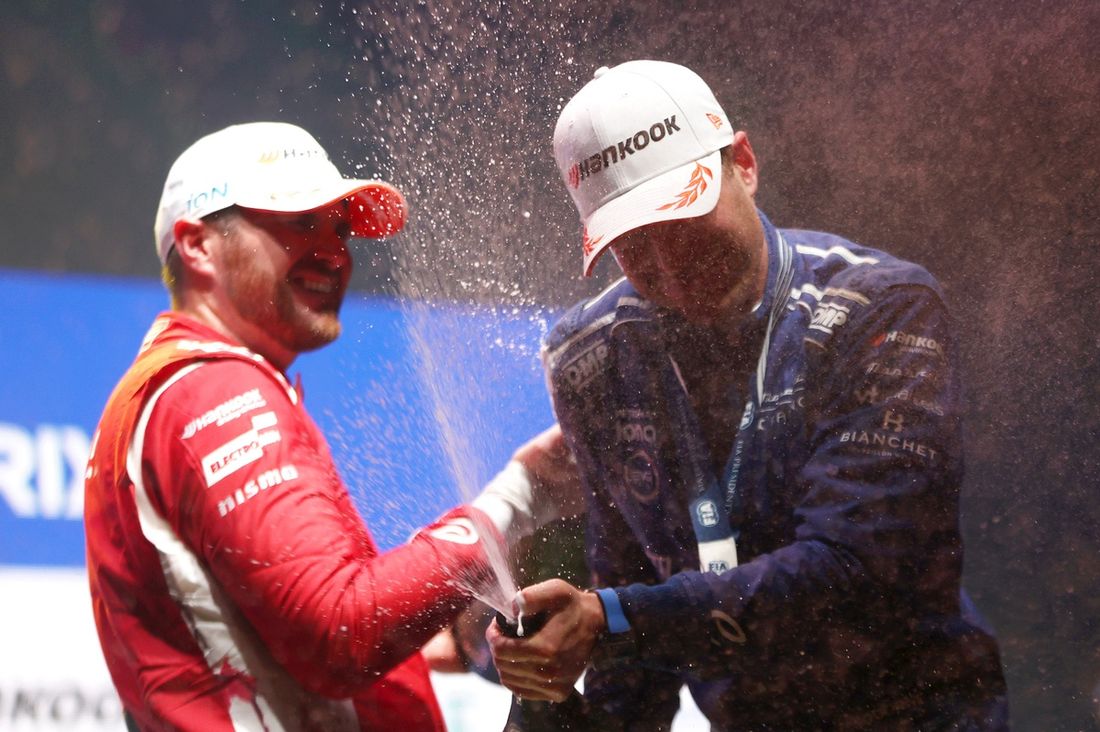 Podio: Oliver Rowland, Nissan Formula E Team, Stoffel Vandoorne, Maserati MSG Racing