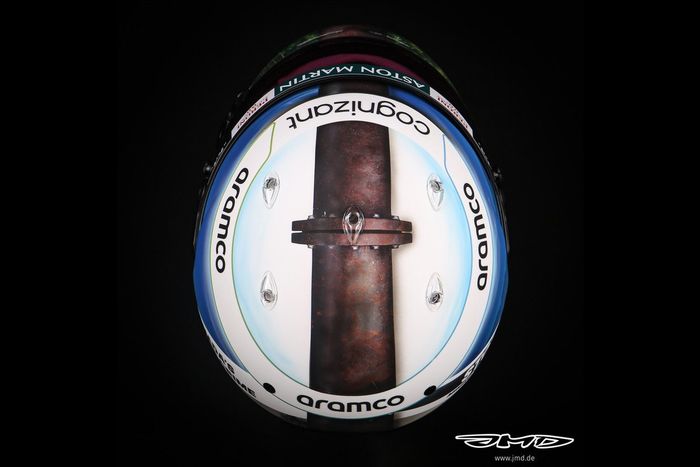 Casco de Sebastian Vettel, Aston Martin