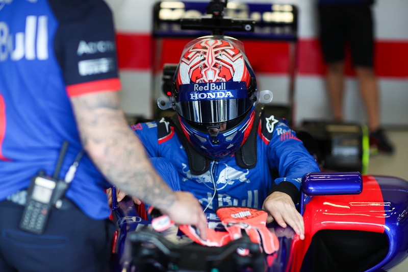 Marc Marquez, tests the Toro Rosso F1 car