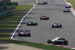 Fernando Alonso, McLaren MCL33 Renault, Lance Stroll, Williams FW41 Mercedes, Esteban Ocon, Force India VJM11 Mercedes, Sergio Perez, Force India VJM11 Mercedes, et Sergey Sirotkin, Williams FW41 Mercedes