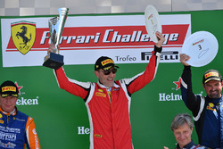 James Camp, Scuderia Corsa - Ferrari South Bay celebrates on the podium
