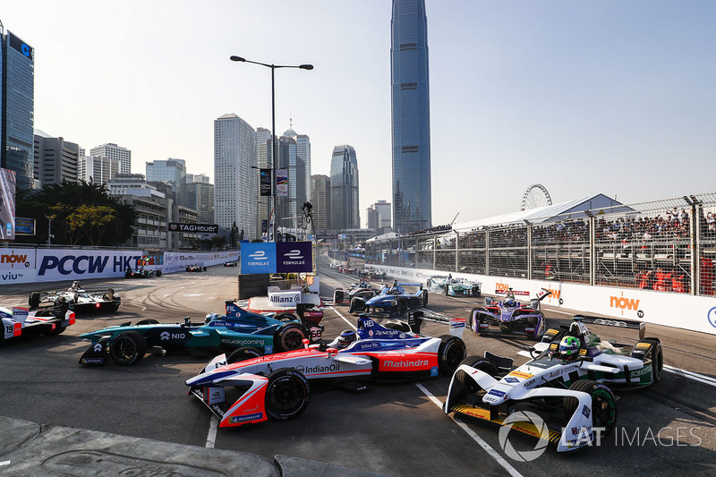 Luca Filippi, NIO Formula E Team, Nick Heidfeld, Mahindra Racing, andLucas di Grassi, Audi Sport ABT Schaeffler