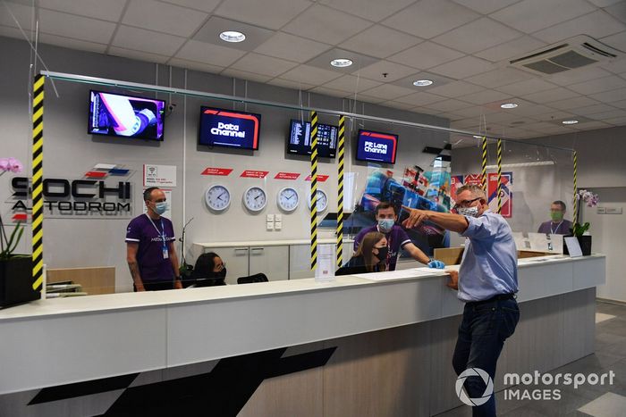 Entrada a la sala de prensa de Sochi