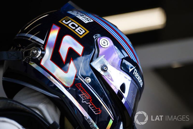 Le casque de Lance Stroll, Williams Racing