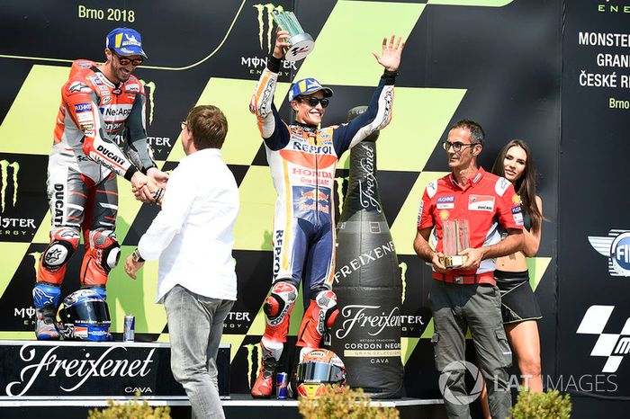 Podio: ganador de la carrera Andrea Dovizioso, Ducati Team, 3º Marc Marquez, Repsol Honda Team