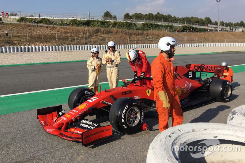 Зупинка на трасі Себастьяна Феттеля, Ferrari SF90