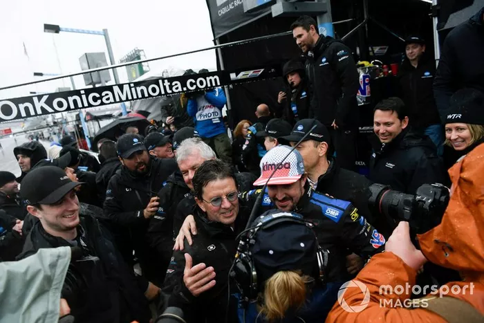 #10 Konica Minolta Cadillac DPi-V.R. Cadillac DPi, DPi: Renger Van Der Zande, Jordan Taylor, Fernando Alonso, Kamui Kobayashi  - Team owner Wayne Taylor speaks with NBC following victory.