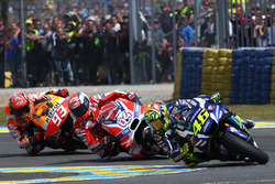 Valentino Rossi, Yamaha Factory Racing, Andrea Dovizioso, Ducati Team, Marc Marquez, Repsol Honda Te