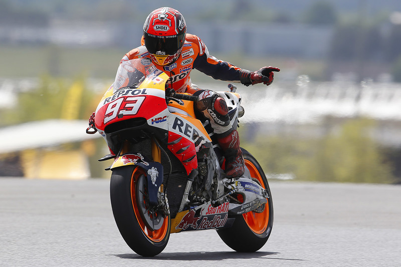 Marc Marquez, Repsol Honda Team mit kaputten Motorrad