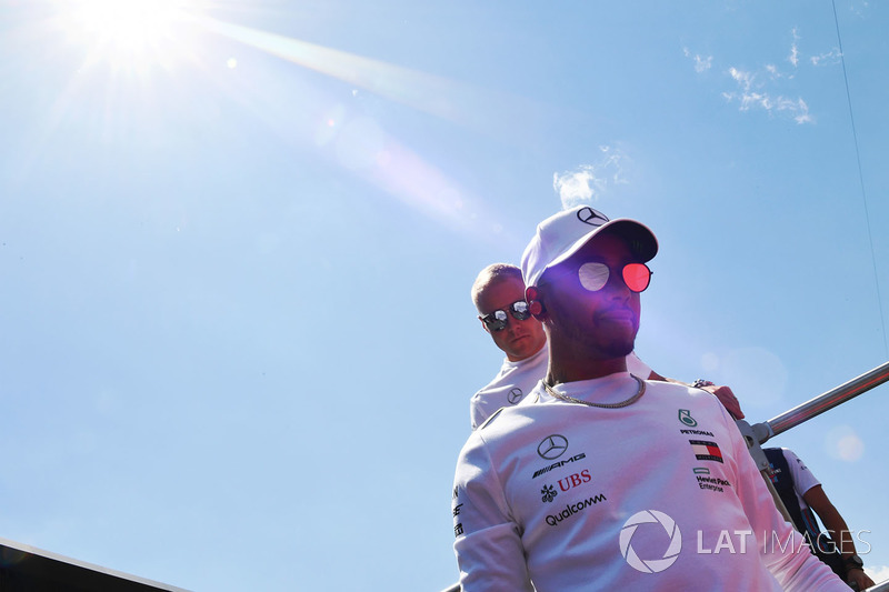 Lewis Hamilton, Mercedes-AMG F1 on the drivers parade