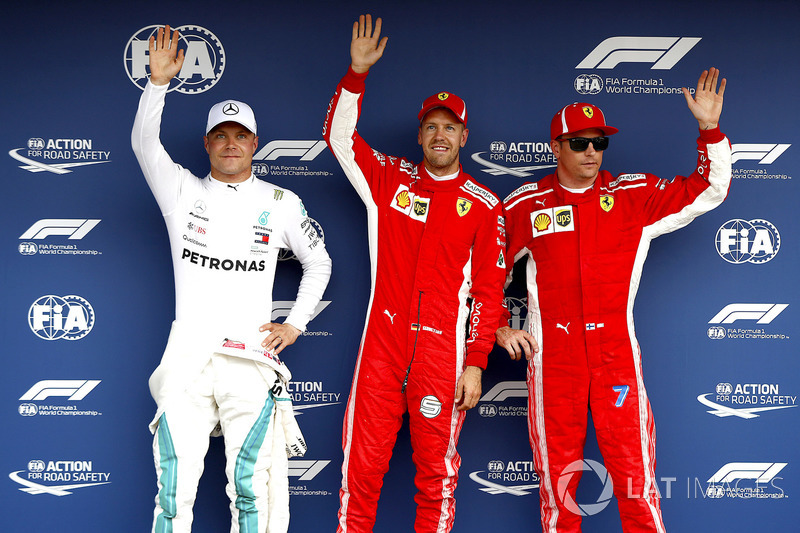 Валттері Боттас, Mercedes AMG F1, Себастьян Феттель, Кімі Райкконен, Ferrari