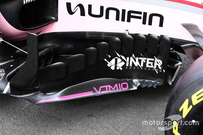 Detalle del bargeboard del Sahara Force India VJM10