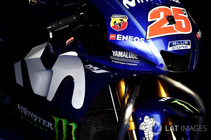 Carenado en la moto de Maverick Viñales, Yamaha Factory Racing