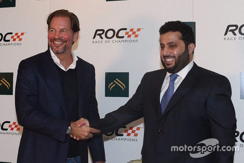 ROC President Fredrik Johnsson en Zijne Excellentie Turki Al-Sheikh, President van de General Sport Authority van Saudi Arabië