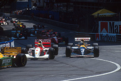 Ayrton Senna, McLaren MP4/8; Damon Hill, Williams FW15C Renault