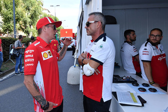 Kimi Raikkonen, Ferrari and Beat Zehnder, Sauber Manager